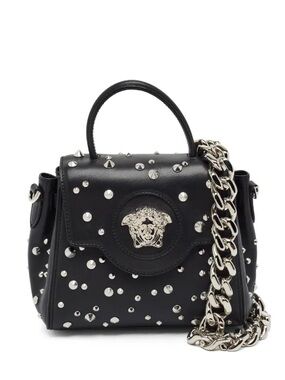 Versace La Medusa Studded Tote Bag